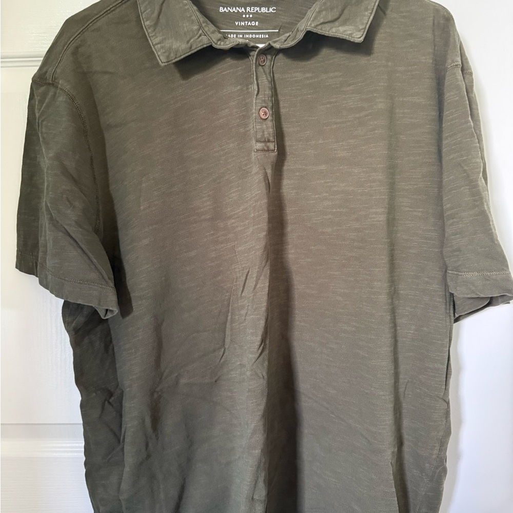 Banana Republic Olive Polo Shirt for Men